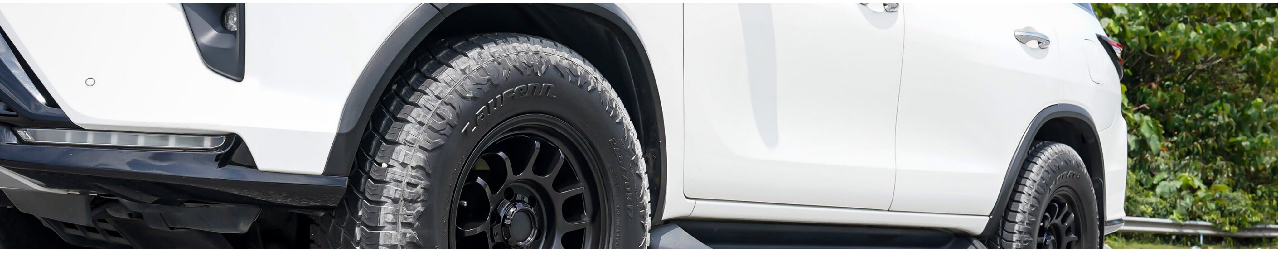 Laufenn tire on white SUV
